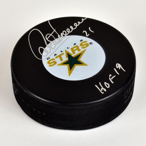 Guy Carbonneau Autographed Signed Dallas Stars Hockey Puck with HOF Note