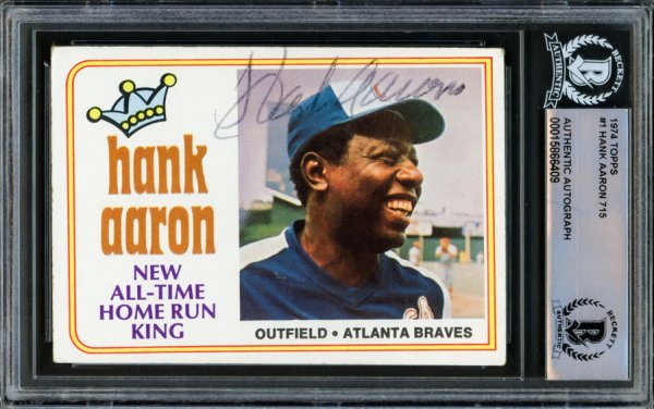 Hank Aaron Autographed Atlanta Braves Framed Cream Jersey JSA 25312 –  Denver Autographs