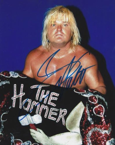 Hank Aaron Autographed Signed Greg "The " Valentine Wwf Hall Of Famer 8X10 Wrestling Photo - Autographs 