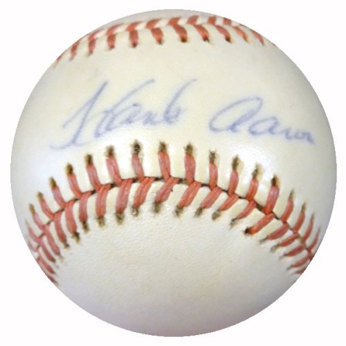 Hank Aaron Autographed Signed Official Nl Feeney Baseball Atlanta Braves Vintage Playing Days Signature PSA/DNA 
