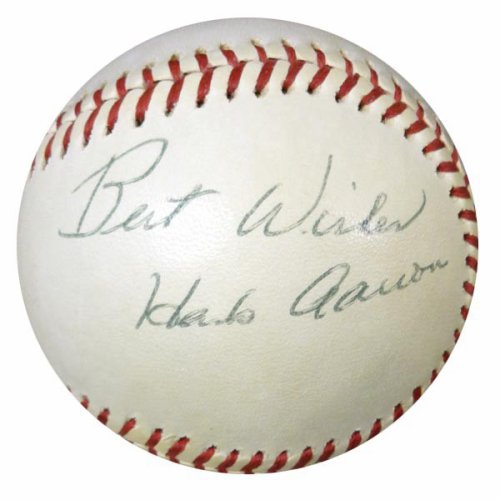 Hank Aaron Atlanta Braves Fanatics Authentic Autographed 1957 White  Mitchell & Ness Authentic Jersey with HOF 82 Inscription