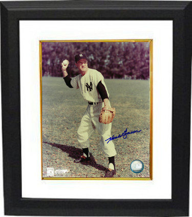 Hank Bauer Autographed Signed New York Yankees 8x10 Photo Custom Framing (deceased- throwing) 