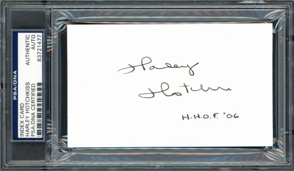 Harley Hotchkiss Autographed 3X5 Index Card Calgary Flames Owner PSA/DNA