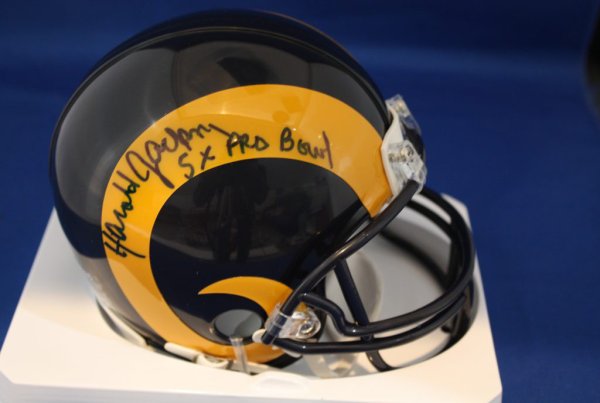 Harold Jackson Autographed Signed Los Angeles Rams Mini Helmet With COA - Autographs