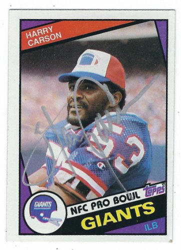 Harry Carson Autographed Signed 1984 Topps Card New York Giants - Autographs