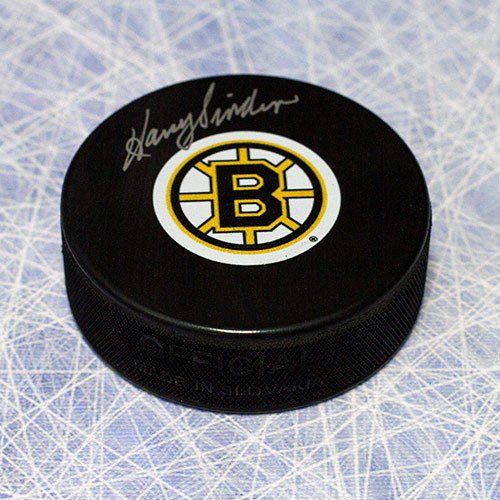 Woody Dumart Autographed Boston Bruins Hockey Puck - Detroit City Sports