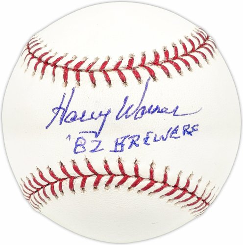 Harry Warner Autographed Official MLB Baseball Milwaukee Brewers Coach "82 Brewers" #227681