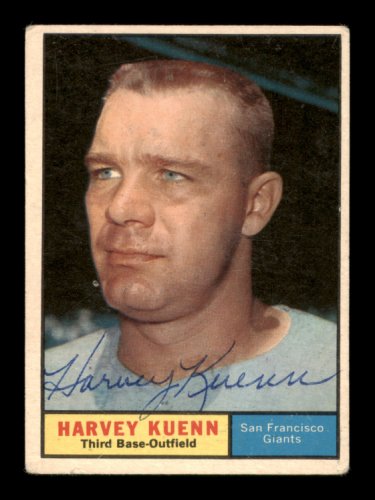 Milwaukee Brewers Harvey Kuenn Autographed Blue Jersey (Stain) PSA