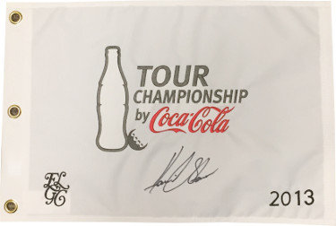Henrik Stenson Autographed Signed 2013 Tour Championship Coca Cola White PGA Embroidered Pin Flag- JSA Hologram 