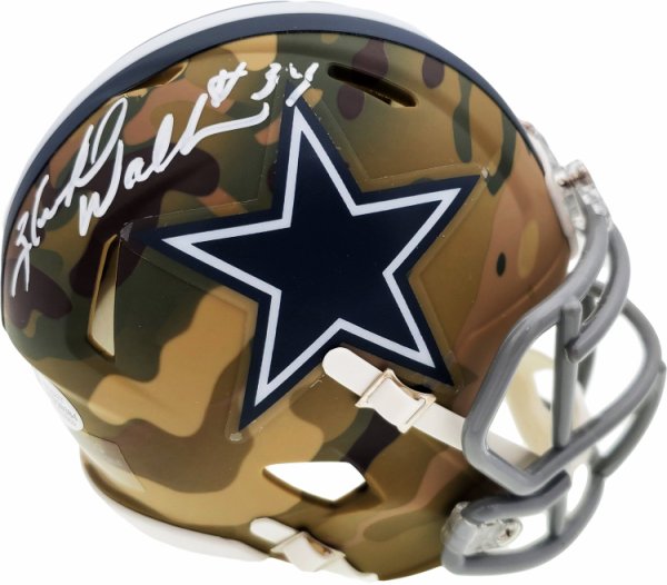 Herschel Walker Autographed Dallas Cowboys Camo Speed Mini Helmet Beckett Beckett