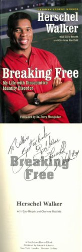 Herschel Walker Autographed Signed 2008 Breaking Free Hardcover Book To Collin Best of Luck God Bless- COA (Heisman/Georgia Bulldogs) 