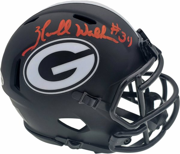 Herschel Walker Autographed Signed Georgia Bulldogs Eclipse Black Speed Mini Helmet Beckett Beckett 