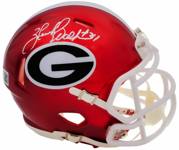 Herschel Walker Autographed Signed Georgia Bulldogs Flash Red Speed Mini Helmet Beckett Beckett Qr #202150 
