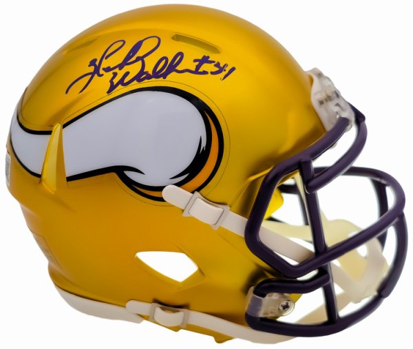 Herschel Walker Autographed Signed Minnesota Vikings Flash Yellow Speed Mini Helmet Beckett Beckett Qr #202149 