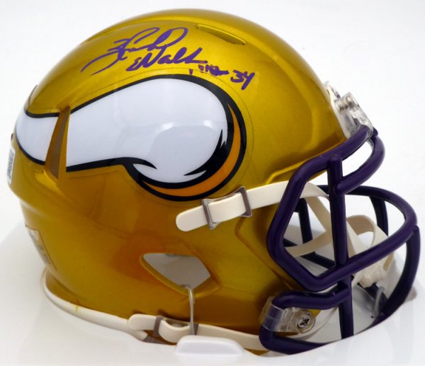 Herschel Walker Autographed Signed Minnesota Vikings Yellow Flash Speed Mini Helmet Beckett Beckett 