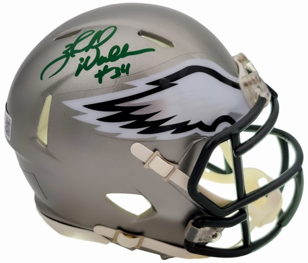 Herschel Walker Autographed Signed Philadelphia Eagles Flash Silver Speed Mini Helmet Beckett Beckett Qr #202147 