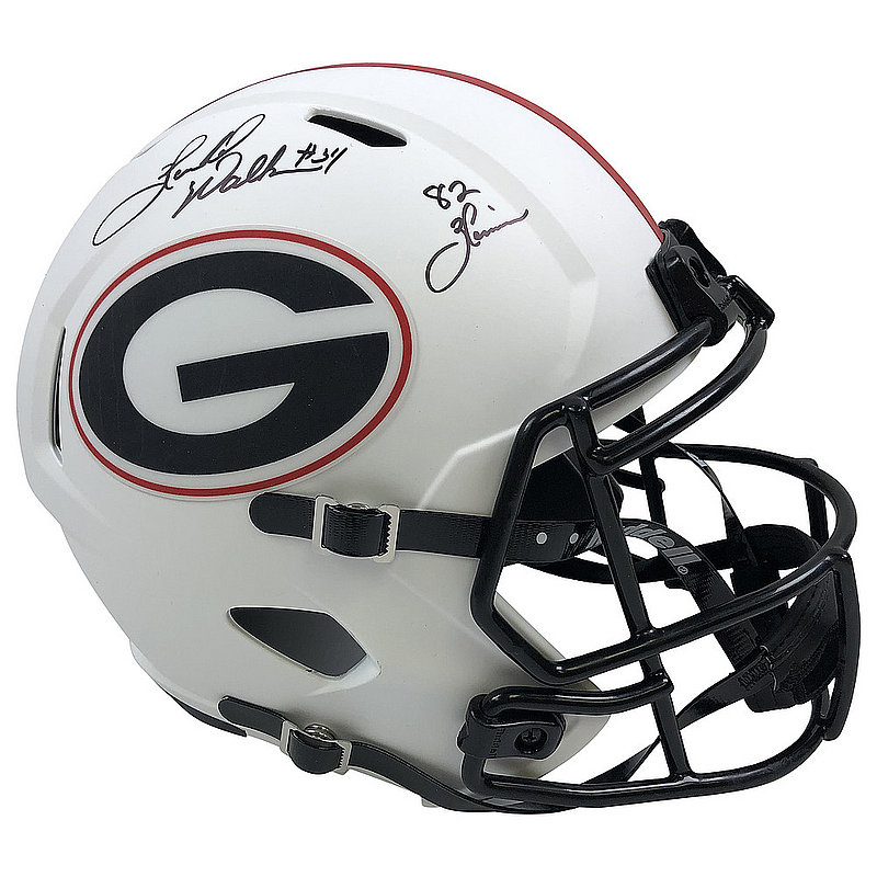 Herschel Walker Autographed Signed UGA Bulldogs Lunar Eclipse Rep F/S Helmet w/Insc - BAS QR 