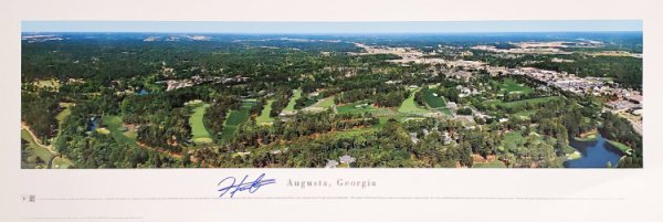 Hideki Matsuyama Autographed Signed 13.5X40 Panoramic Photo Beckett Beckett Qr #197206 