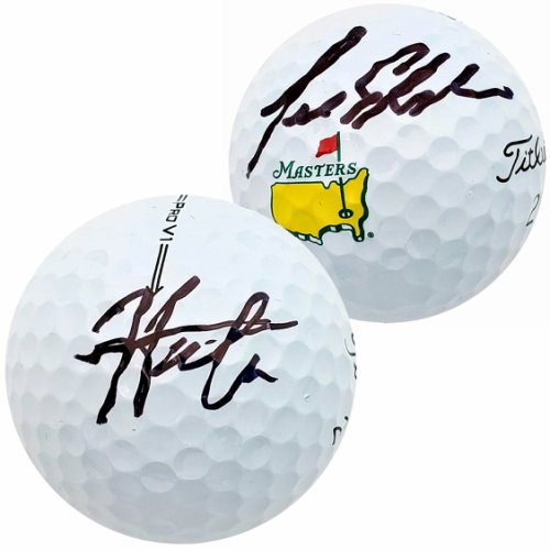Hideki Matsuyama & Lee Elder Autographed Signed Titleist Masters Logo Golf Ball Beckett Beckett Qr #197453 