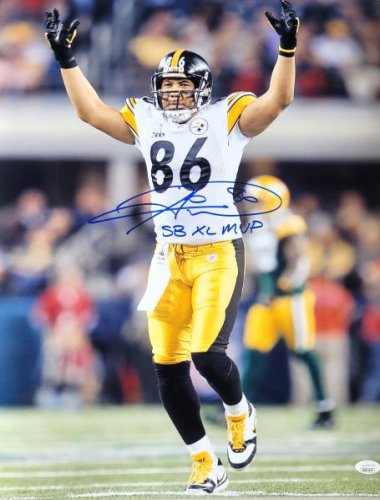 Hines Ward Autographed Signed "Sb Xl MVP" 16X20 Pittsburgh Steelers Photo JSA - Autographs 