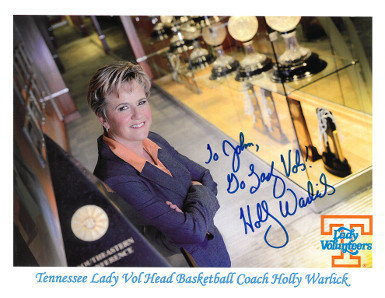 Holly Warlick Autographed Signed Tennessee Volunteers Basketball 8x10 Photo To John- Go Lady Vols! (Head Coach) 