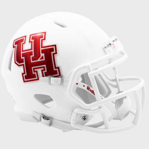 Houston Cougars NCAA Mini Speed Football Helmet Matte w/Chrome Decal 