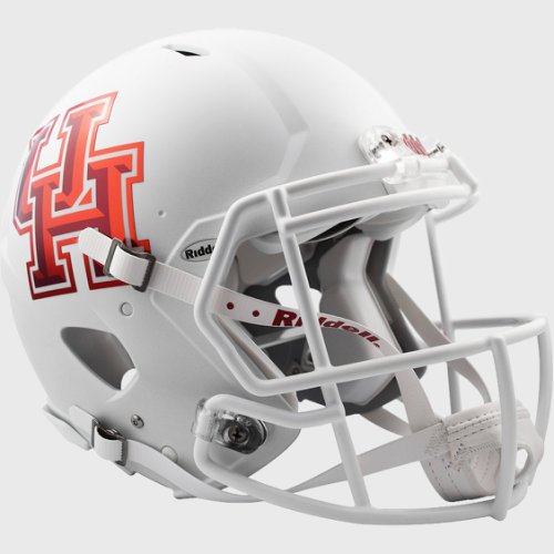 Houston Cougars Speed Football Helmet Matte w/Chrome Decal 