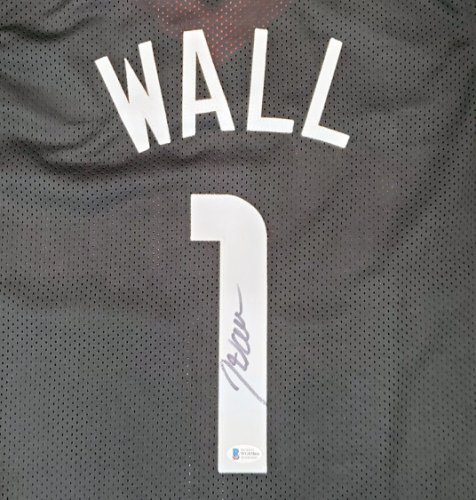 Houston Rockets John Wall Autographed Black Jersey Beckett Beckett