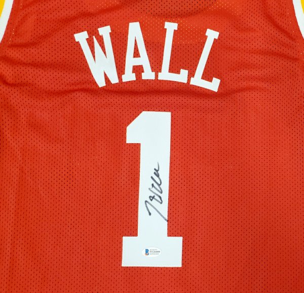 Houston Rockets John Wall Autographed Red Jersey Beckett Beckett