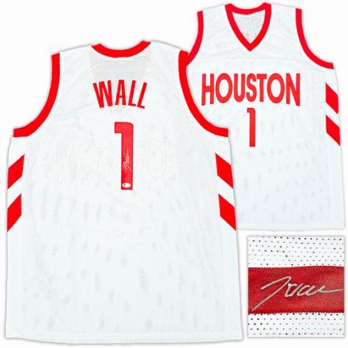 Houston Rockets John Wall Autographed White Jersey Beckett Beckett Witness #220615