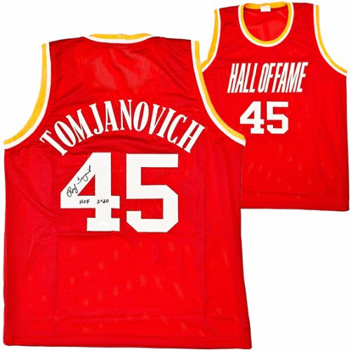 Houston Rockets Rudy Tomjanovich Autographed Red Jersey "HOF 2020" JSA