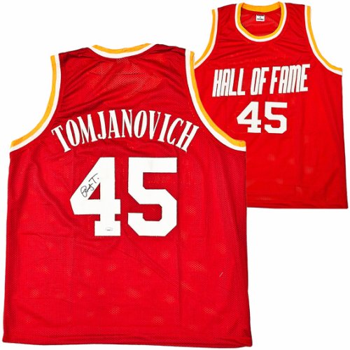 Houston Rockets Rudy Tomjanovich Autographed Red Jersey Tristar Holo #215752
