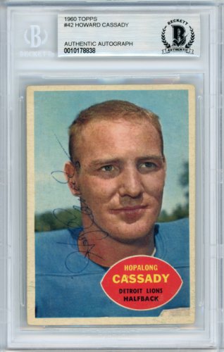 Howard "Hopalong" Cassady Autographed 1960 Topps Card #42 Detroit Lions Beckett Beckett