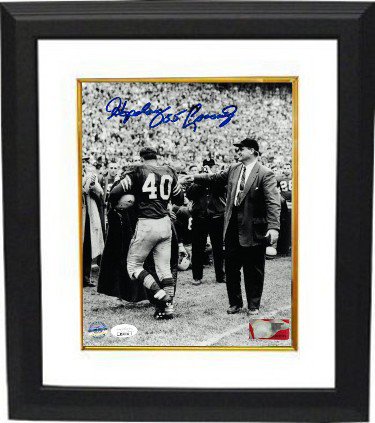 Howard "Hopalong" Cassady Autographed Signed Ohio State Buckeyes B&W 8x10 Photo Custom Framing- JSA w/ Woody Hayes (55 Heisman) 