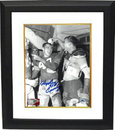 Howard "Hopalong" Cassady Autographed Signed Ohio State Buckeyes NCAA B&W 8x10 Photo Custom Framing- JSA (55 Heisman/Celebration) 