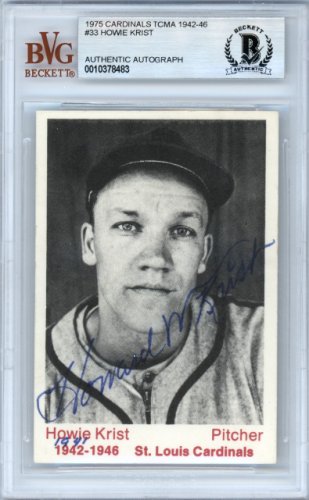 Howie Krist Autographed 1975 Tcma Card #33 St. Louis Cardinals Beckett Beckett