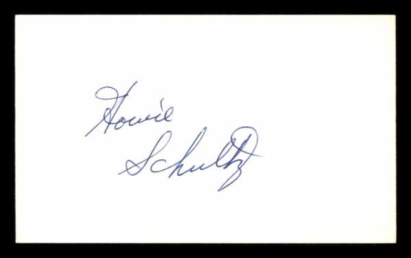 Howie Schultz Autographed Signed 3X5 Index Card Brooklyn Dodgers #174246 