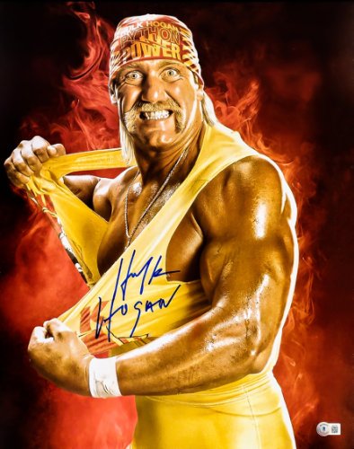 Hulk Hogan Autographed Signed 16X20 Photo Wwe Beckett Beckett Qr #215341 