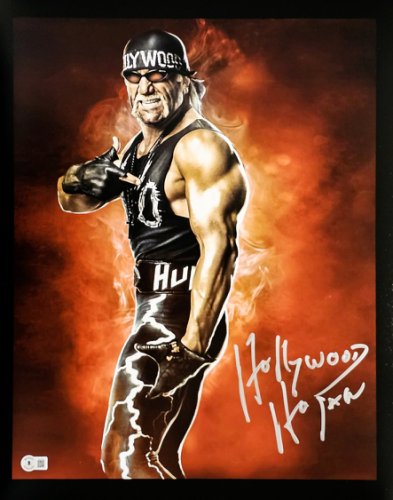 Hulk Hogan Autographed Signed 16X20 Photo Wwe "Hollywood" Beckett Beckett Qr #215339 