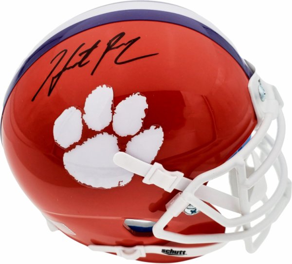 Hunter Renfrow Autographed Signed Clemson Tigers Orange Schutt Mini Helmet Beckett Beckett 