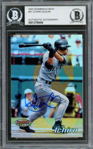 Ichiro Suzuki Autographed Signed 2002 Bowman's Best Card #51 Seattle Mariners Beckett Beckett 