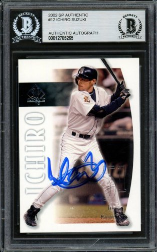 Ichiro Suzuki Autographed Signed 2002 Sp Authentic Card #12 Seattle Mariners Beckett Beckett 