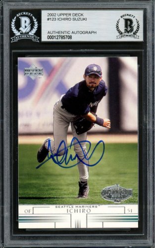 Ichiro Suzuki Autographed Signed 2002 UDA Card #123 Seattle Mariners Beckett Beckett 