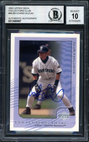 Ichiro Suzuki Autographed Signed 2002 UDA Collectors Club Card #Mlb6 Seattle Mariners Auto Grade 10 Beckett Beckett 