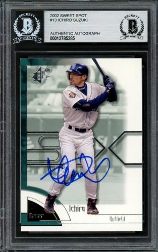 Ichiro Suzuki Autographed Signed 2002 UDA Spx Card #13 Seattle Mariners Beckett Beckett 