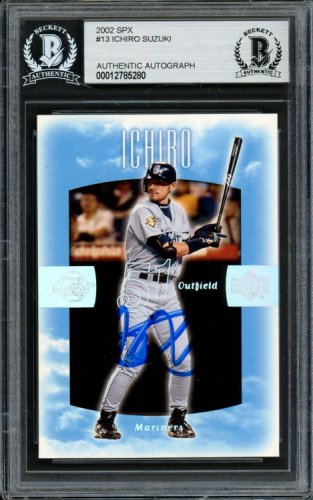 Ichiro Suzuki Autographed Signed 2002 UDA Sweet Spot Card #13 Seattle Mariners Beckett Beckett 
