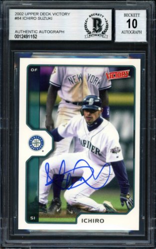 Ichiro Suzuki Autographed Signed 2002 UDA Victory Card #84 Seattle Mariners Auto Grade 10 Beckett Beckett 