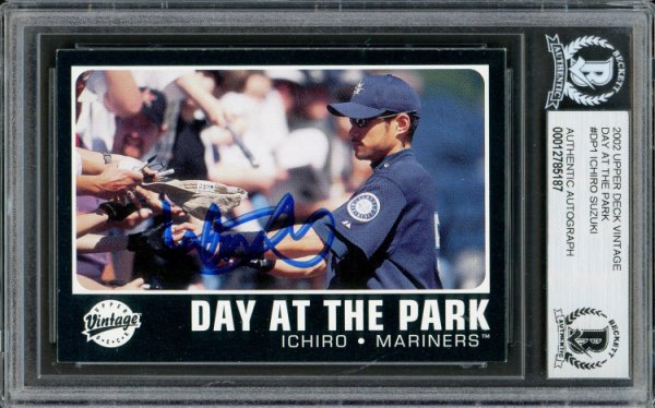 Ichiro Suzuki Autographed Signed 2002 UDA Vintage Day At The Park Card #Dp1 Seattle Mariners Beckett Beckett 