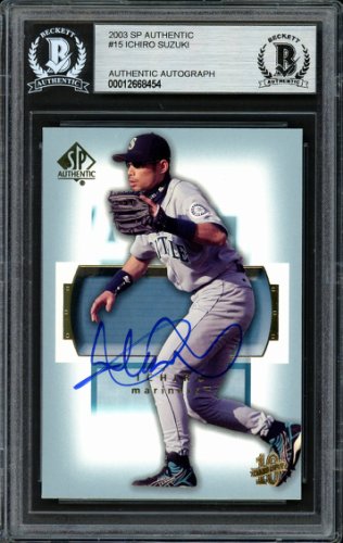 Ichiro Suzuki Autographed Signed 2003 Sp Authentic Card #15 Seattle Mariners Beckett Beckett 