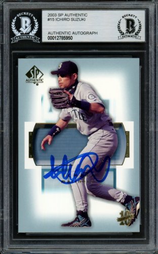 Ichiro Suzuki Autographed Signed 2003 Sp Authentic Card #15 Seattle Mariners Beckett Beckett 